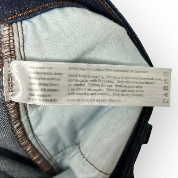 Eileen Fisher Petite Dark Wash Organic Cotton Skinny Jeans  10P - Picture 9 of 9